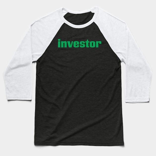 Investor Baseball T-Shirt by ProjectX23Red